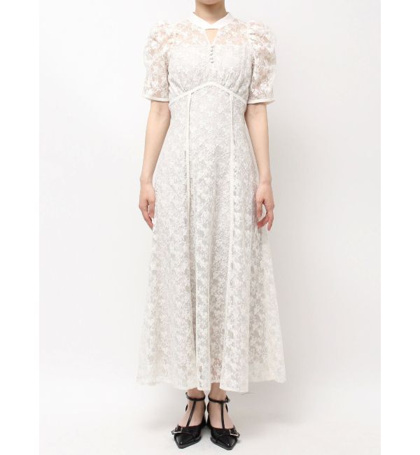 dazzlin「ネックツイスト刺繍レースドレス」|ドレス|