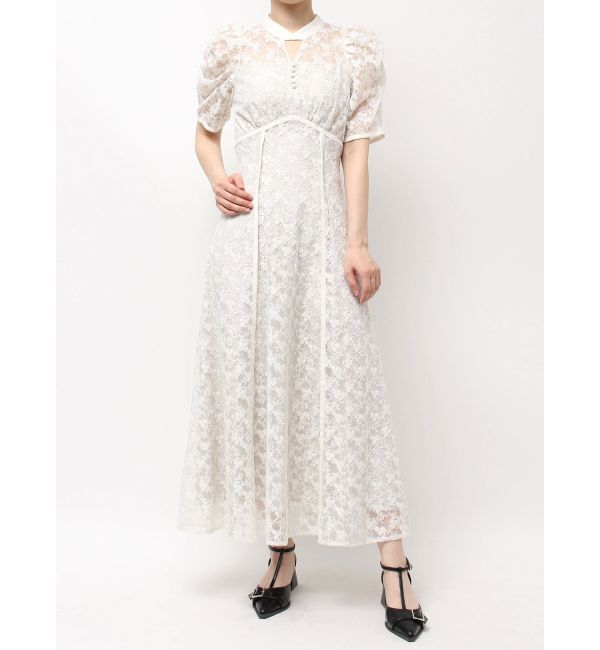 dazzlin「ネックツイスト刺繍レースドレス」|ドレス|