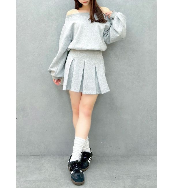 dazzlin「【20周年記念復刻！/セットアップ対応】ボックスプリーツカットミニスカート」|スカート|