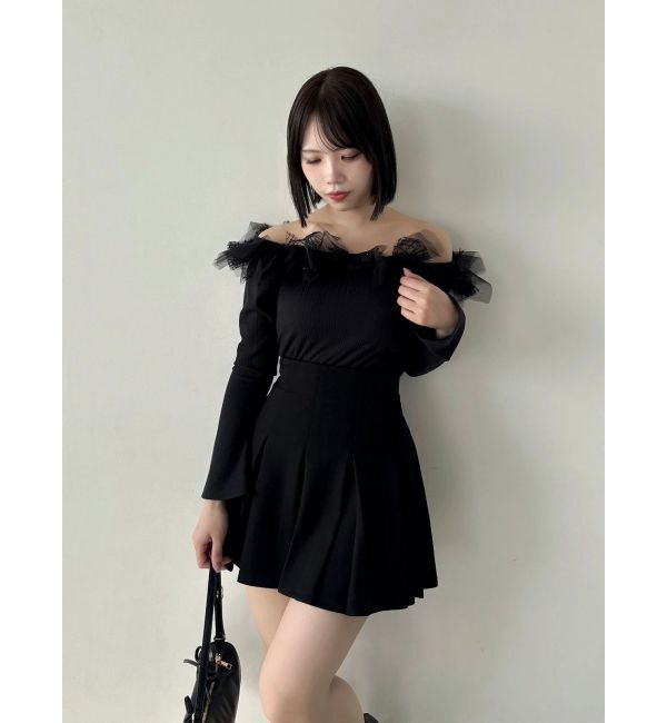 dazzlin「【20周年記念復刻！/セットアップ対応】ボックスプリーツカットミニスカート」|スカート|