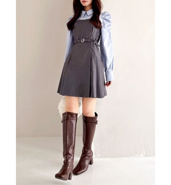 dazzlin「【追加生産分】長袖レイヤードシャツミニワンピース」|ワンピース|