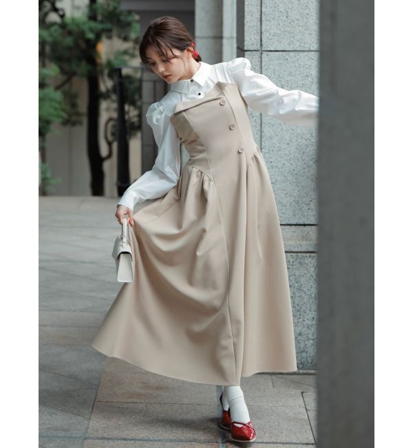 dazzlin「【久間田琳加コラボ】シャツベアドッキングワンピース」|ワンピース|