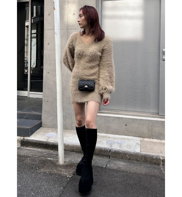 EMODA「2WAYシャギーミニワンピース」|ワンピース|