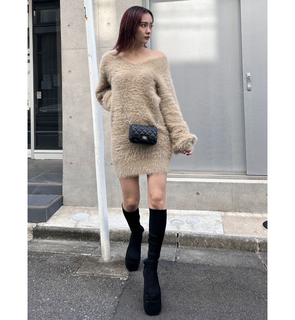 EMODA「2WAYシャギーミニワンピース」|ワンピース|