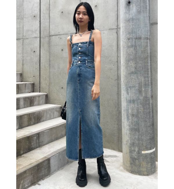 EMODA「ナローデニムワンピース」|ワンピース|ブルー