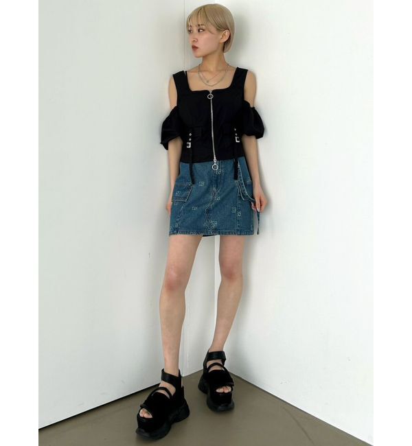 EMODA「ハングベルトデニムスカート」|スカート|