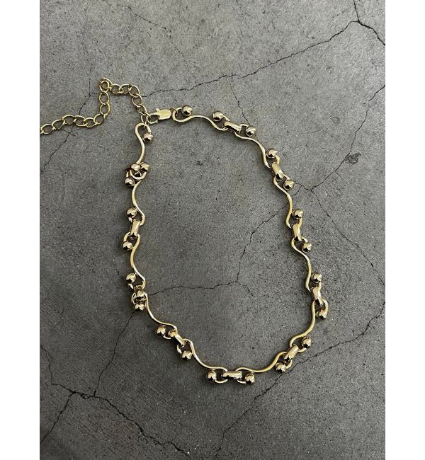 EMODA「ボールウェーブチェーンネックレス」|ネックレス|ゴールド