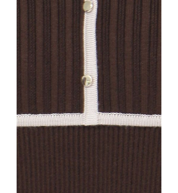 MERCURYDUO「バイカラーバックレースアップニットワンピース」|ワンピース|