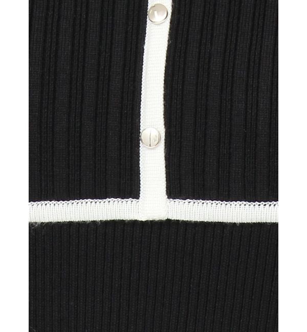 MERCURYDUO「バイカラーバックレースアップニットワンピース」|ワンピース|