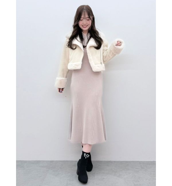 MERCURYDUO「ZIPマーメイドニットワンピース」|ワンピース|