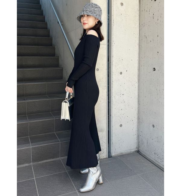 MERCURYDUO「ZIPマーメイドニットワンピース」|ワンピース|