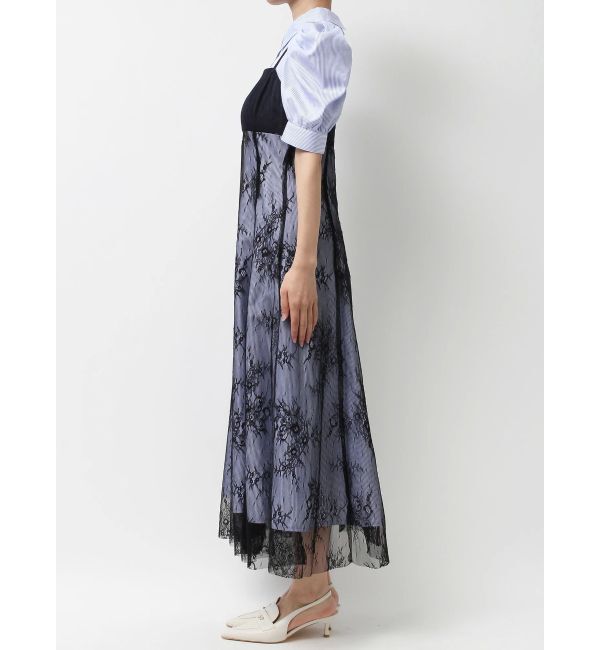 MERCURYDUO「ビスチェドッキングパワショルシャツワンピース」|ワンピース|