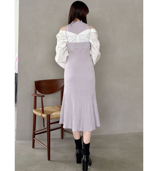 MERCURYDUO「【MARY QUANTコラボ】シャツドッキングニットワンピース」|ワンピース|