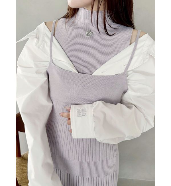 MERCURYDUO「【MARY QUANTコラボ】シャツドッキングニットワンピース」|ワンピース|