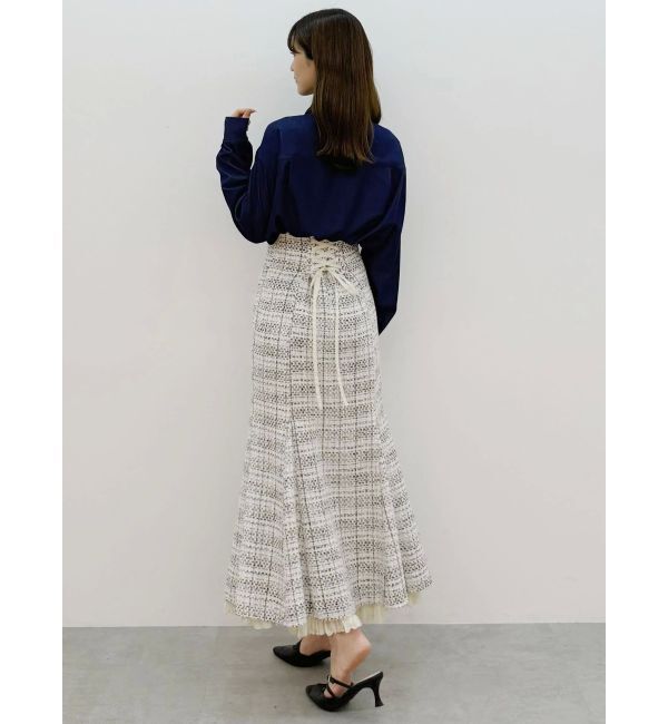MERCURYDUO「オリジナルツイードスソプリーツマーメイドスカート」|スカート|