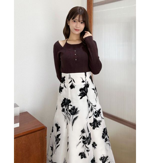 MERCURYDUO「マルチウェイリボンレイヤードライクニット」|ニット・セーター|