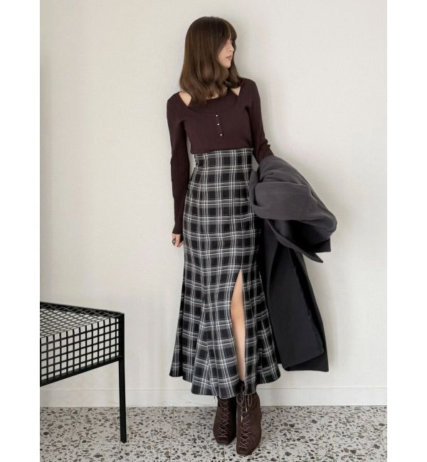 MERCURYDUO「マルチウェイリボンレイヤードライクニット」|ニット・セーター|