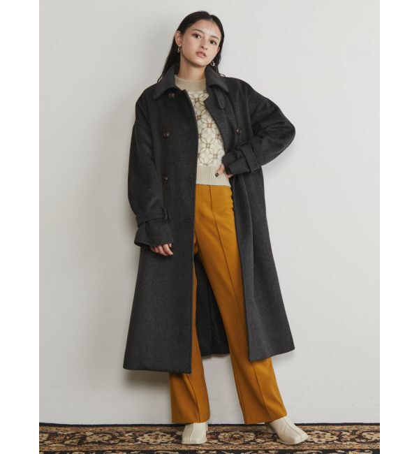 MURUA「ダブルステンカラーコート」|ステンカラーコート|