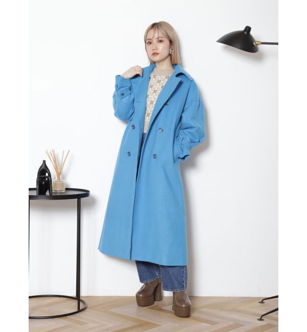 MURUA「ダブルステンカラーコート」|ステンカラーコート|