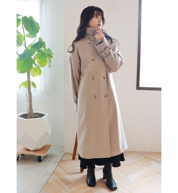 MURUA「ダブルステンカラーコート」|ステンカラーコート|