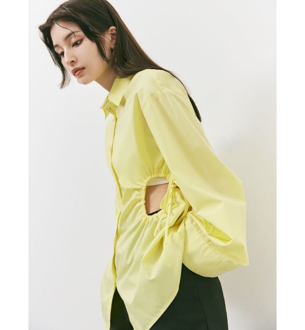 MURUA「サイドホールギャザーシャツ【WEB限定】【ブラウス】」|シャツ・ブラウス|