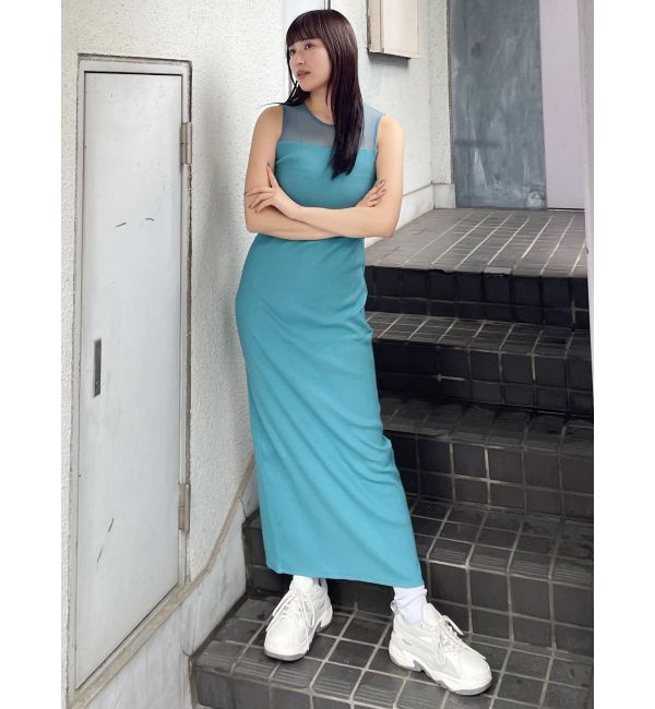 MURUA「シアーブロックカットワンピース」|ワンピース|