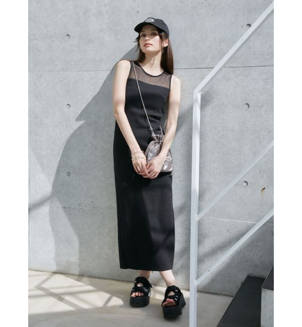 MURUA「シアーブロックカットワンピース」|ワンピース|