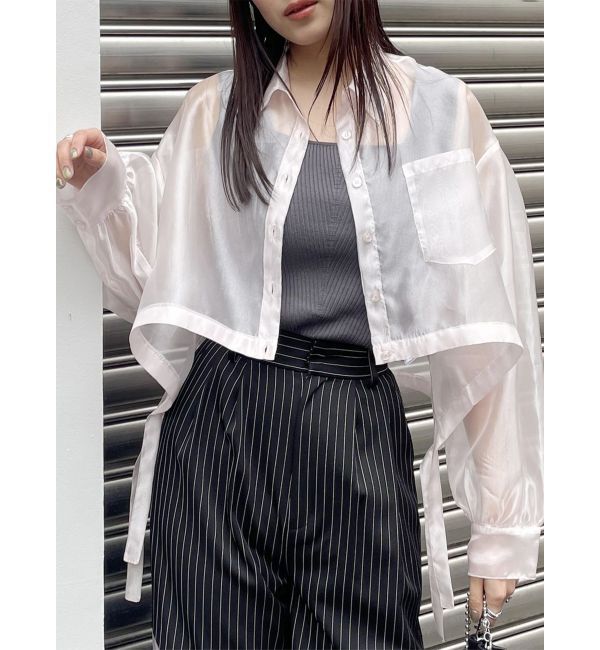 MURUA「ヘムドロストシアーシャツ」|シャツ・ブラウス|ピンク