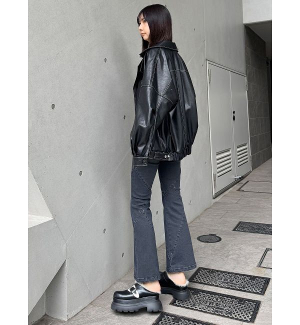 MURUA「インナーファーベルテッドクロッグス」|スリッポン|