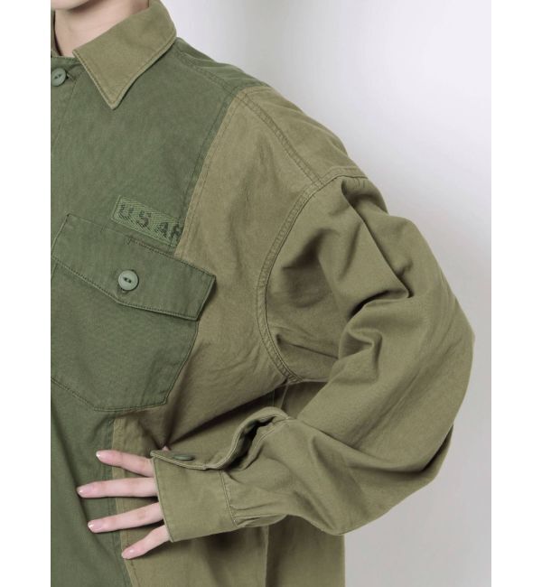 Ungrid「リメイクミリタリーデザインシャツ」|シャツ・ブラウス|