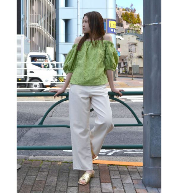 Ungrid「カットワークレースオフショルブラウス」|シャツ・ブラウス|