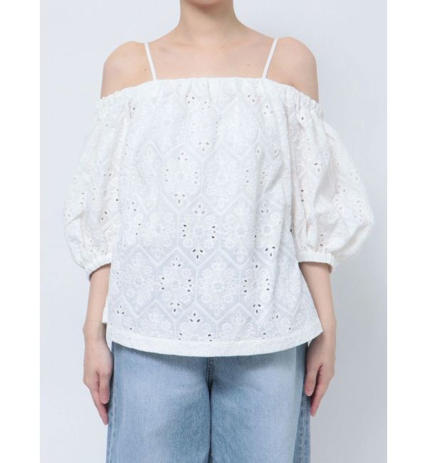 Ungrid「カットワークレースオフショルブラウス」|シャツ・ブラウス|