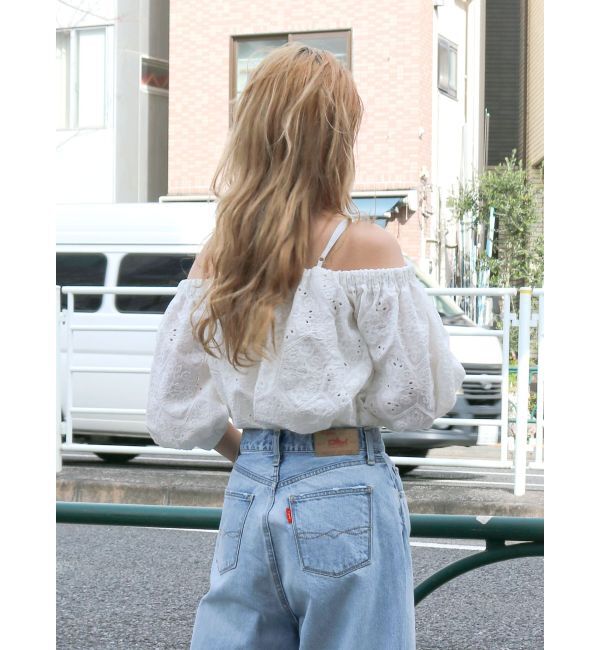 Ungrid「カットワークレースオフショルブラウス」|シャツ・ブラウス|
