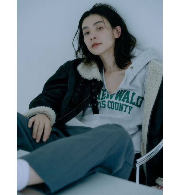 Ungrid「フェイクムートンボアブルゾン」|ブルゾン・スタジャン|