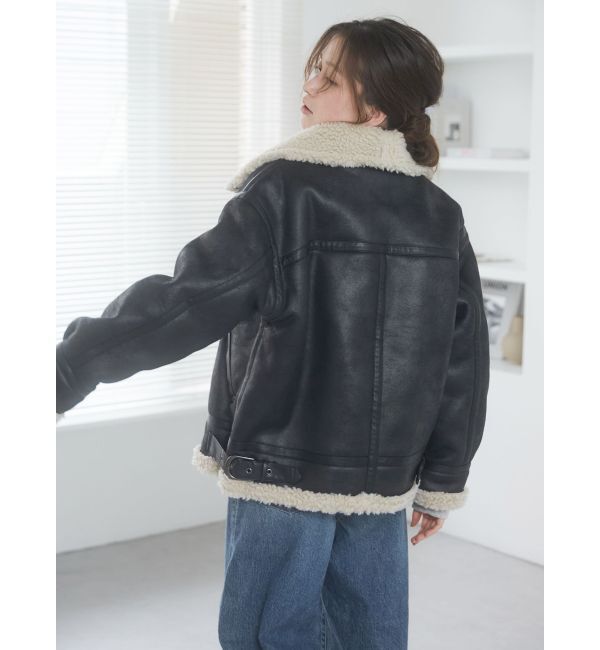 Ungrid「フェイクムートンボアブルゾン」|ブルゾン・スタジャン|