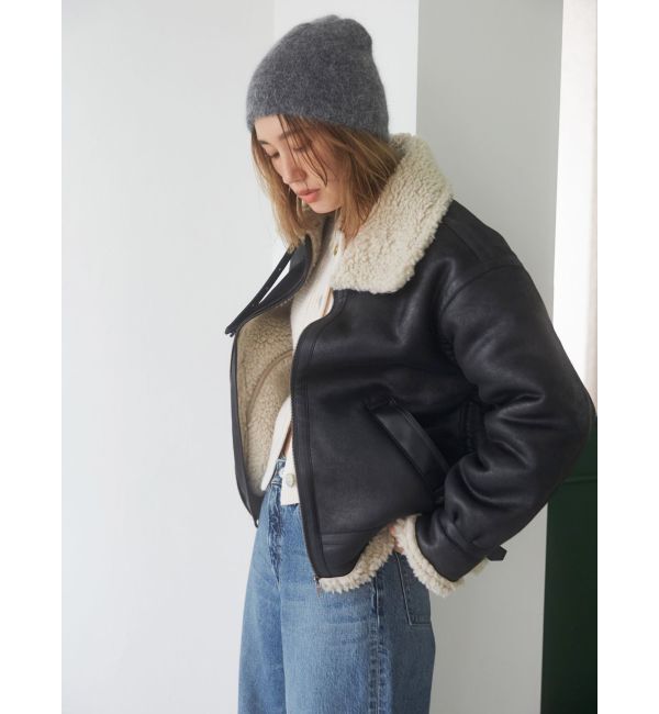 Ungrid「フェイクムートンボアブルゾン」|ブルゾン・スタジャン|