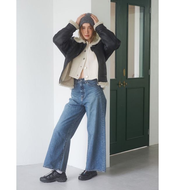 Ungrid「フェイクムートンボアブルゾン」|ブルゾン・スタジャン|