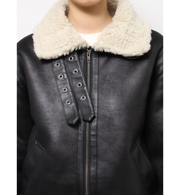 Ungrid「フェイクムートンボアブルゾン」|ブルゾン・スタジャン|