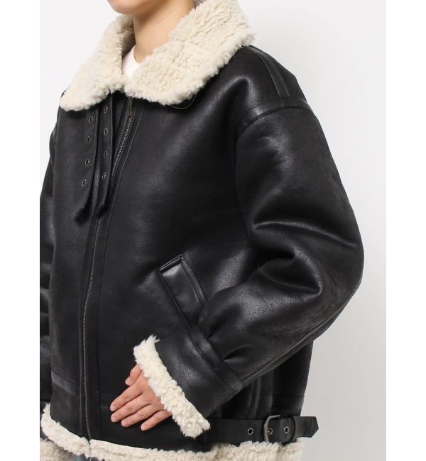 Ungrid「フェイクムートンボアブルゾン」|ブルゾン・スタジャン|