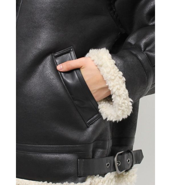 Ungrid「フェイクムートンボアブルゾン」|ブルゾン・スタジャン|