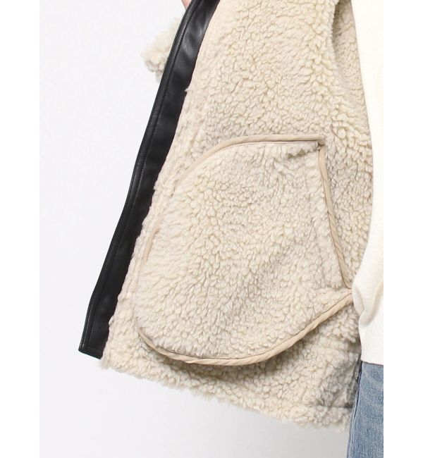 Ungrid「フェイクムートンボアブルゾン」|ブルゾン・スタジャン|