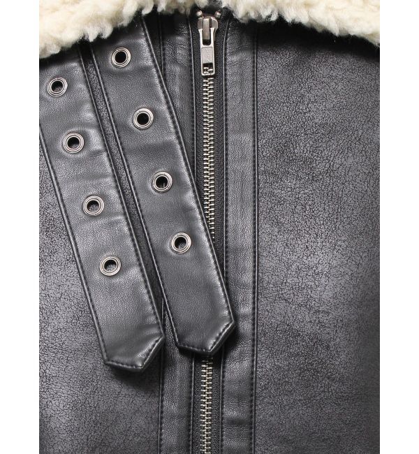 Ungrid「フェイクムートンボアブルゾン」|ブルゾン・スタジャン|