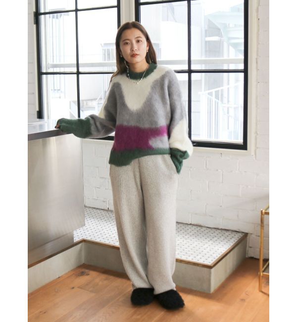 Ungrid「ニュアンスモチーフジャカードニット」|ニット・セーター|