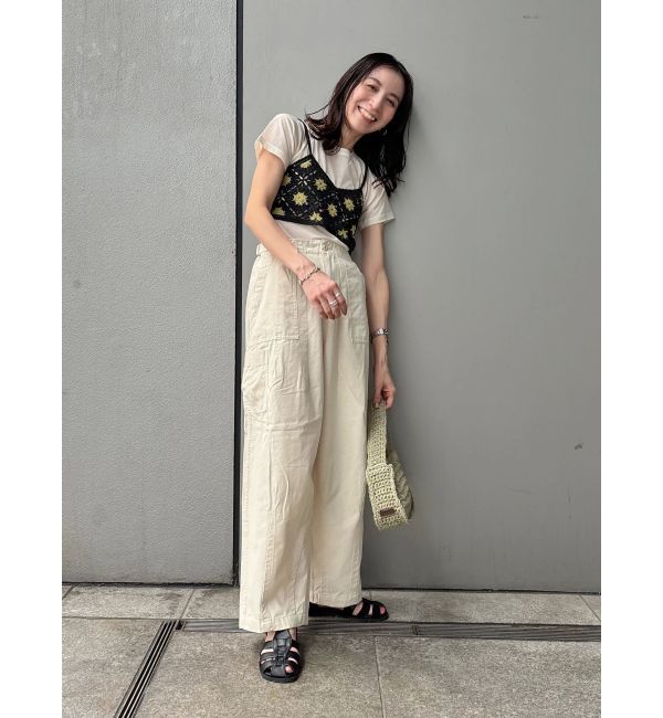 Ungrid「ビーズコンビニットキャミ」|キャミソール|