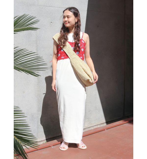 Ungrid「ビーズコンビニットキャミ」|キャミソール|