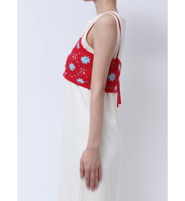 Ungrid「ビーズコンビニットキャミ」|キャミソール|