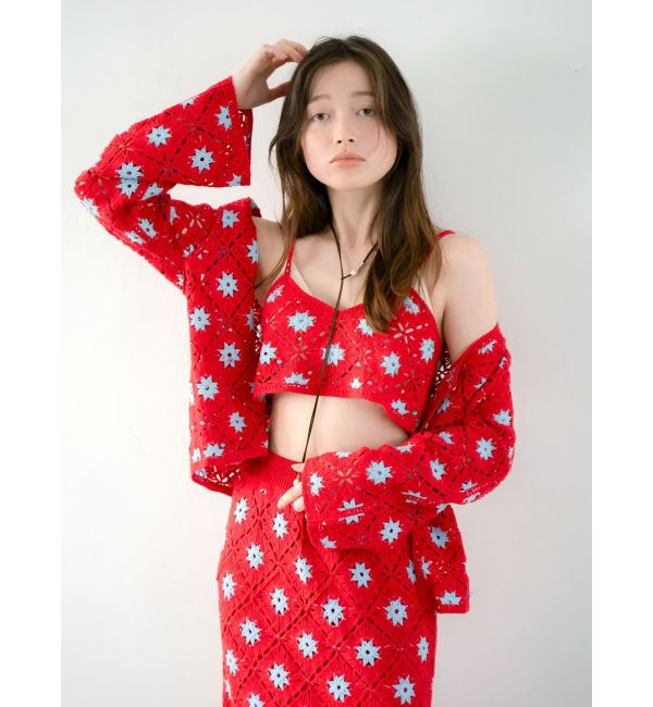 Ungrid「ビーズコンビニットキャミ」|キャミソール|