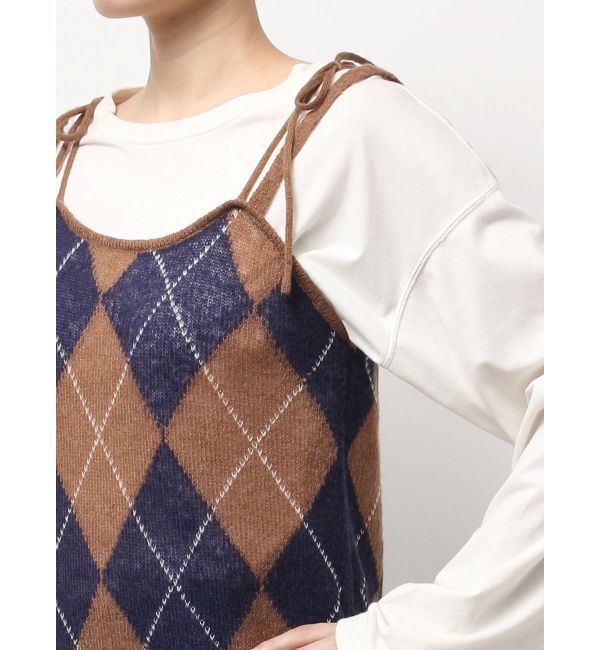 Ungrid「アーガイルニットキャミソール」|ニット・セーター|