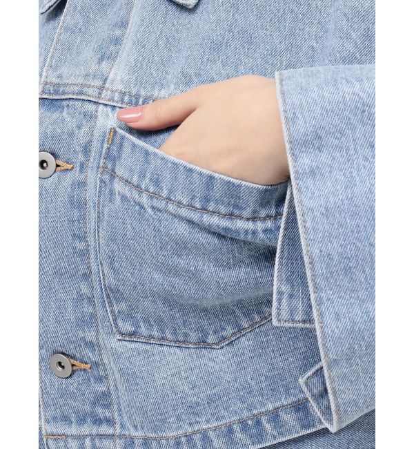 LAGUNAMOON「ミディデニムブルゾン」|デニムジャケット|