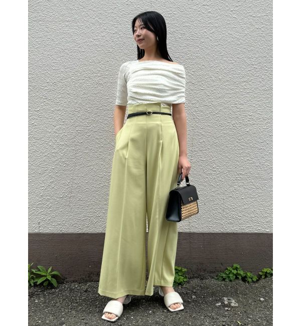 LAGUNAMOON「バイカラーベルトパンツ」|その他|